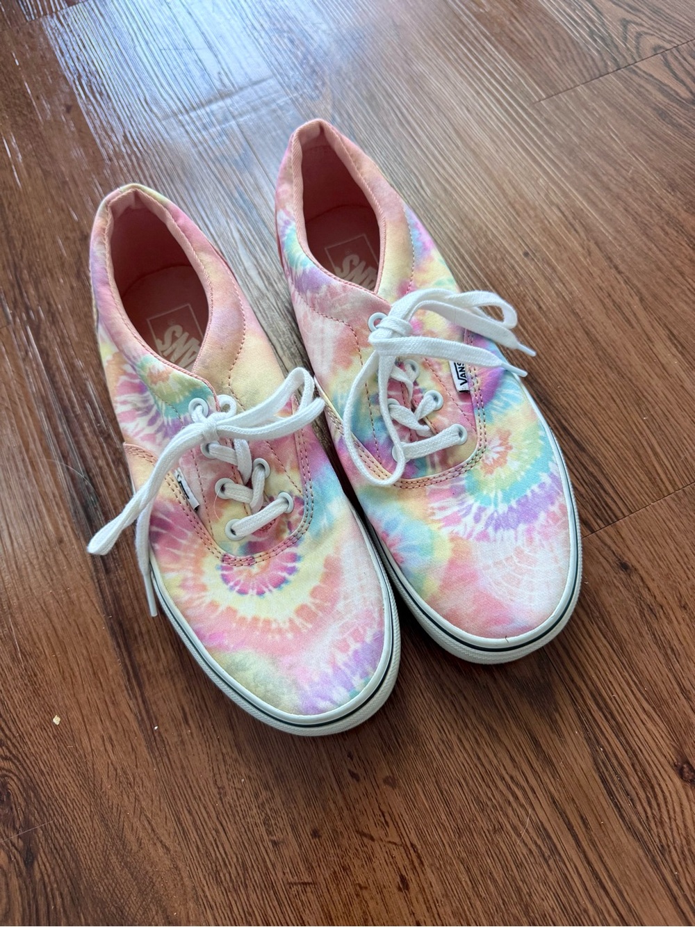Vans Tie-Dye Pastel Canvas Sneakers - Pink, Blue, Yellow - Picture 6 of 7